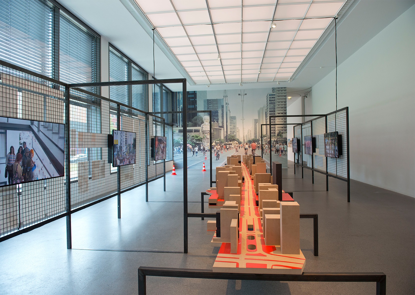 model of street in exhibition