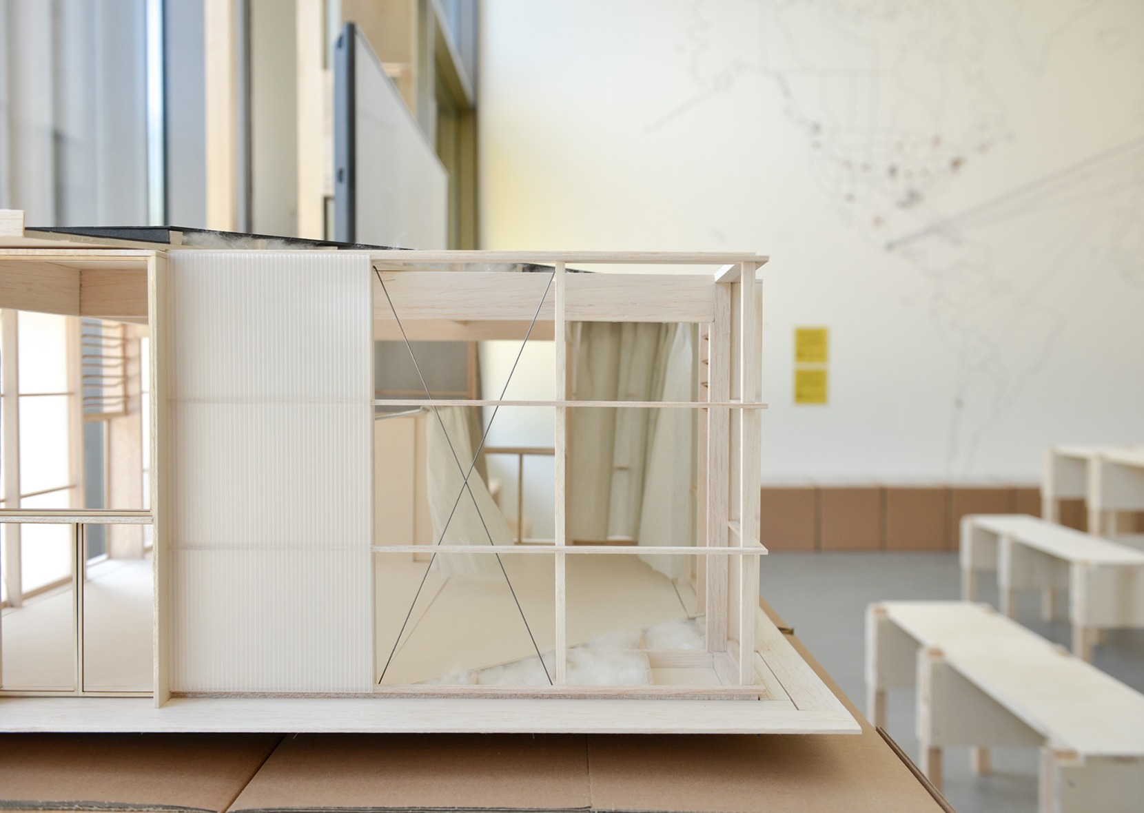 Architekturmodell in Ausstellung